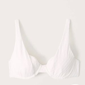 NWOT White Abercrombie bikini top